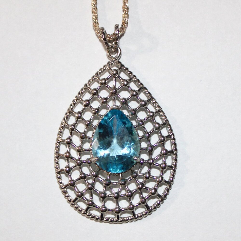 Sterling Silver Topaz Necklace